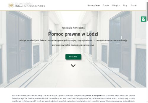 Kancelaria Adwokacka Adwokat Anna Oniszczuk Popek Adwokat Łódź