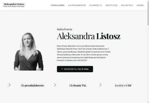 Radca prawny dla Twojej firmy Aleksandra Listosz