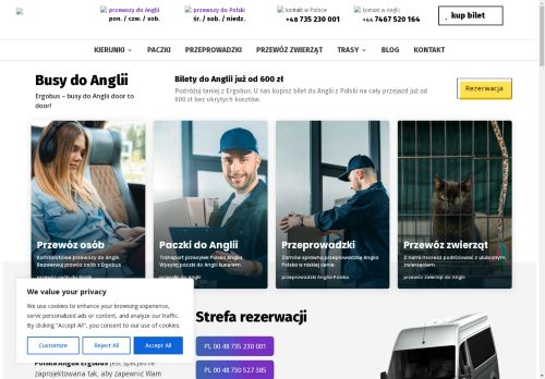 Busy z Polski do Anglii na najwyższym poziomie