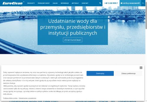 EuroClean Polska. Uzdatnianie i dezynfekcja wody