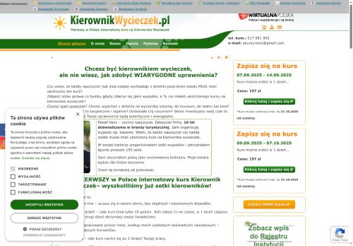 ONLINE KURS na i dla Kierowników Wycieczek! Wygodnie i szybko!