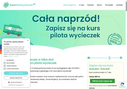Kursy ONLINE na i dla pilotów wycieczek! Kurs w pelni internetowy