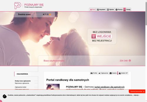 Ogłoszenia matrymonialne kobiet i mężczyzn, portal randkowy