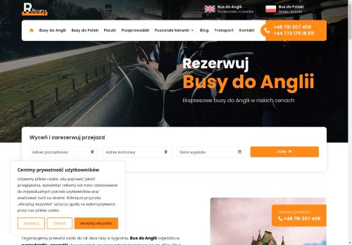 Busy do Anglii w niskiej cenie