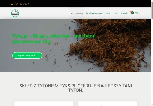 Tytoń papierosowy 1kg sklep tani tytoń