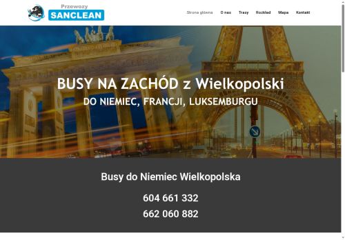 Busy do Niemiec z wielkopolski, firma Sanclean