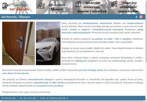 AD serwis otwieranie zamków Łódź