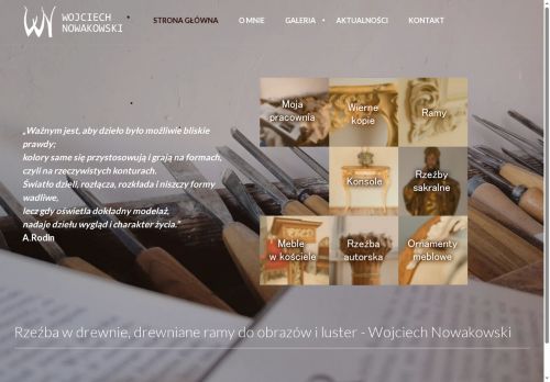 Artysta rzeźbiarz w drewnie