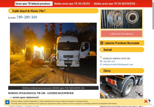 Wulkanizacja TIR, mobilna z dojazdem 24/7 łódzkie, mazowieckie