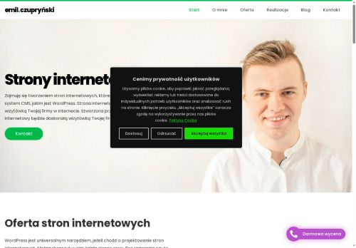 Strony internetowe Emil Czupryński
